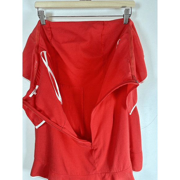 Tularosa Carrie Revolve Romper Mini Dress Red White Woman’s Size L - Picture 13 of 16